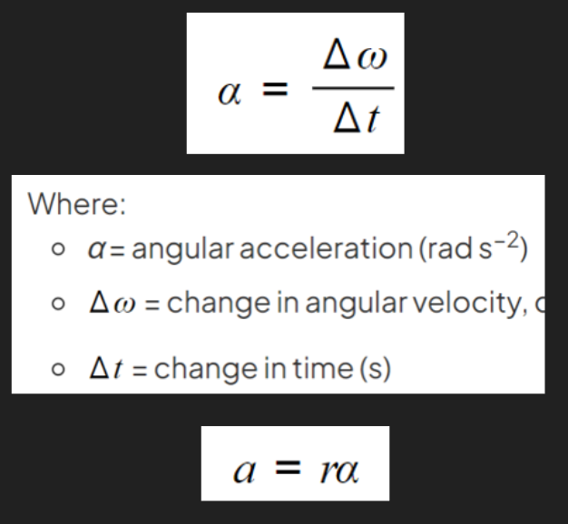 Angular acceleration rigid body