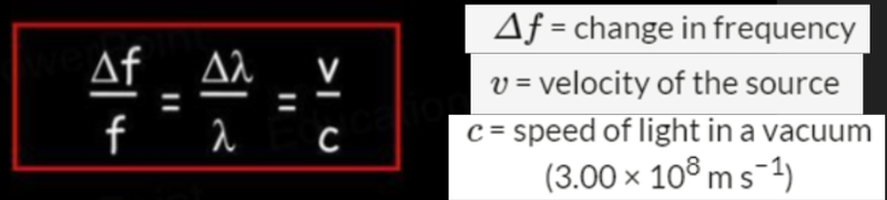 Calculations doppler effect