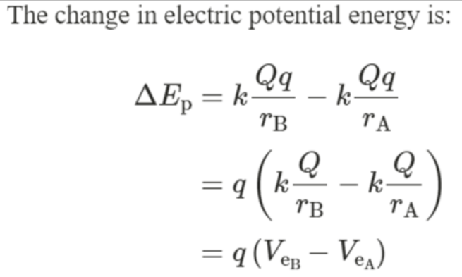 Work done equipotential equation