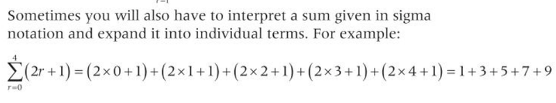 Sigma notation