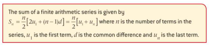 Finite arithmetic series