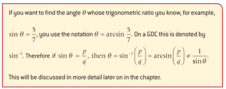 Inverse trig