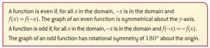odd and even functions