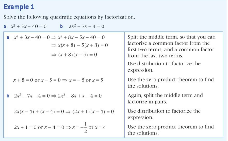 Factorization example