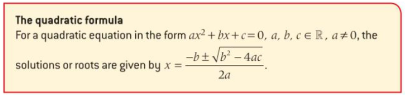 Quadratic formula