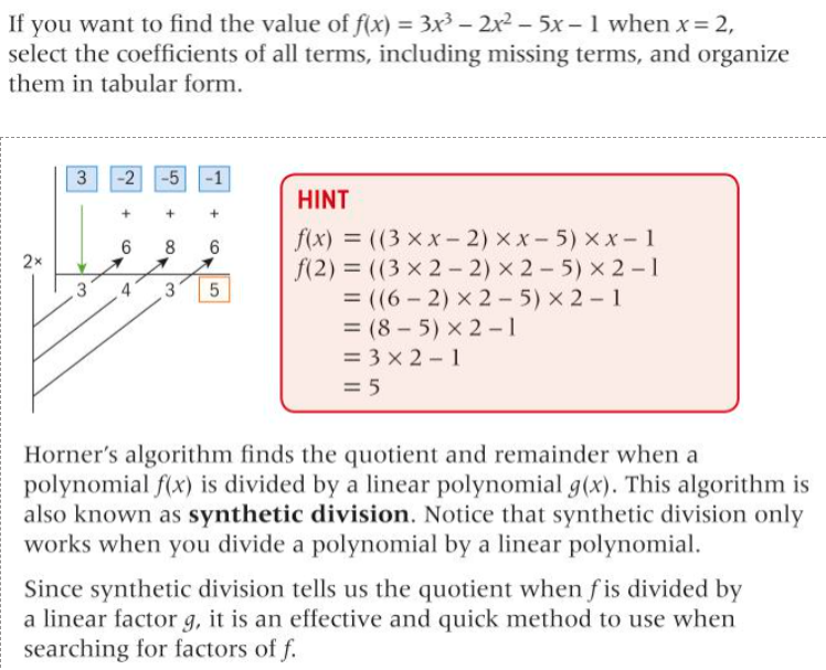 Synthetic Division