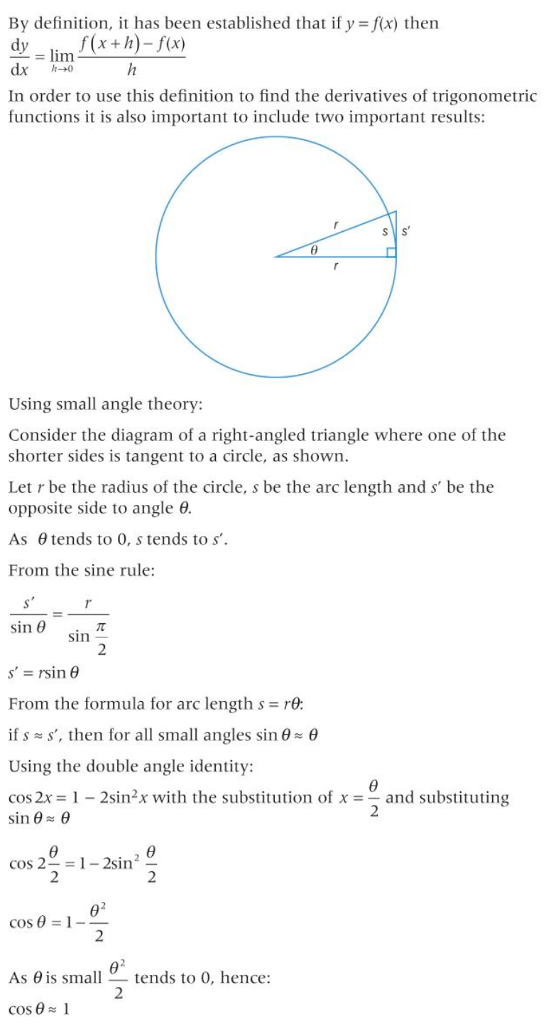 Trigonometric derivatives