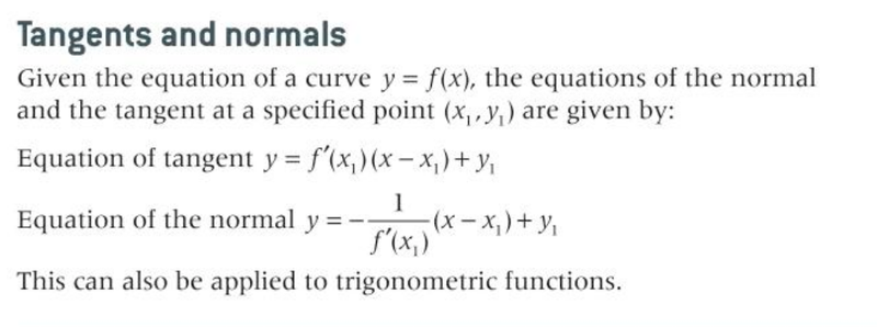 Tangent and normal