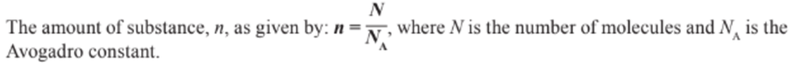 Number of moles
