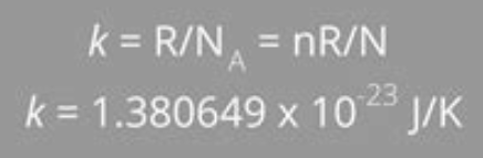 Boltzmann constant rearranged