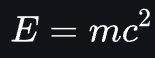 E=mc2